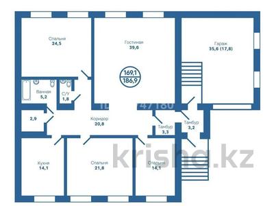 Отдельный дом • 4 комнаты • 150 м² • 13 сот., Жидели 99 за 45 млн 〒 в Астане, Алматы р-н