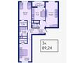 3-комнатная квартира, 89.24 м², Туран 89 за ~ 29 млн 〒 в Астане, Есильский р-н — фото 2