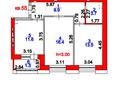 2-бөлмелі пәтер, 56.5 м², 3/9 қабат, Култегин 10 — Сыганак, бағасы: 34 млн 〒 в Астане, Нура р-н — фото 8