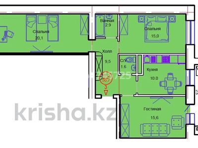 3-комнатная квартира · 77.2 м² · 13/13 этаж, Тауелсиздик 34/8 за 30 млн 〒 в Астане, Алматы р-н