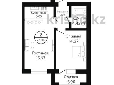 2-бөлмелі пәтер · 47 м² · 4/10 қабат, Кошкарбаева 60В — !!! Первая линия пр. Кошкарбаева, рядом школы, дет. сады, бағасы: 21.5 млн ₸ в Астане