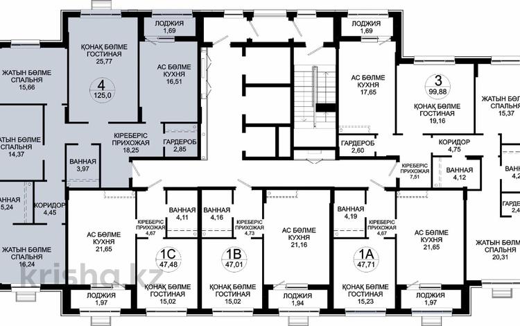 4-бөлмелі пәтер, 125 м², 7/19 қабат, Туран 39 — Достык, бағасы: 72.5 млн 〒 в Астане, Сарыарка р-н — фото 2