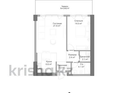 2-бөлмелі пәтер · 57.2 м² · 8/9 қабат, Байтурсынова 130 — Байтурсынова, бағасы: 68 млн ₸ в Алматы, Бостандыкский р-н