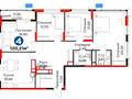 4-бөлмелі пәтер · 120.21 м² · 17/17 қабат, Е 908 23, бағасы: ~ 65.6 млн ₸ в Астане, Нура р-н — фото 3