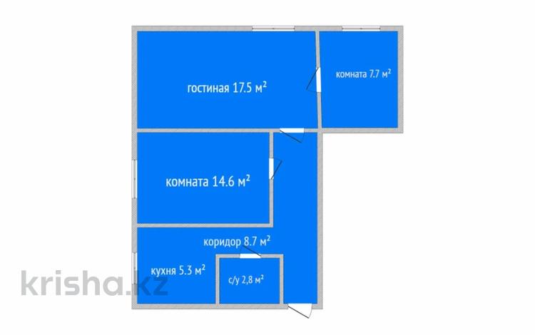 3-бөлмелі пәтер · 60 м² · 1/2 қабат, Школьная 55, бағасы: 17 млн ₸ в Затобольске (Тобыле) — фото 3