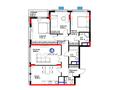 4-комнатная квартира · 107.12 м², ул. Жошы хан, 10 за ~ 70.7 млн 〒 в Астане, Есильский р-н — фото 3