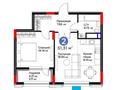 2-бөлмелі пәтер · 53 м² · 6/9 қабат, Е-899 3, бағасы: 56.5 млн ₸ в Астане, Нура р-н — фото 2