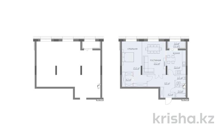 2-бөлмелі пәтер · 83.1 м², мкр Михайловка , ​Улица Аманжолова 47/1, бағасы: ~ 47.4 млн ₸ в Караганде, Казыбек би р-н — фото 2