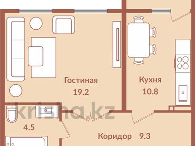 1-бөлмелі пәтер · 46.8 м² · 3/9 қабат, Тұран ш/а, бағасы: ~ 19.7 млн ₸ в Шымкенте, Каратауский р-н