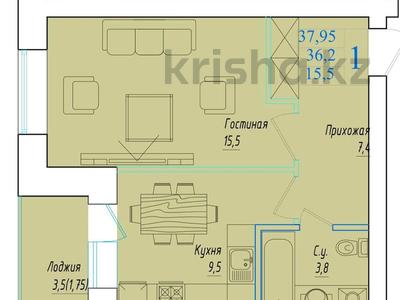 1-комнатная квартира, 38 м², 5/5 этаж, АУЭЗОВА 207 за 11.2 млн 〒 в Кокшетау