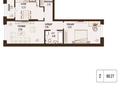 2-бөлмелі пәтер · 60.28 м² · 5/9 қабат, Алматы-Бишкек трасса 8971а — Апорт Молл, 7-больница, бағасы: 34 млн ₸ в Теректы — фото 3