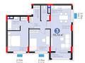 3-комнатная квартира · 70.72 м² · 3/9 этаж, Е 117 55 за ~ 38.4 млн ₸ в Астане, Есильский р-н — фото 2