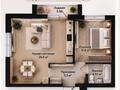 2-бөлмелі пәтер · 42.5 м² · 7/9 қабат, Ш. Қалдаяқова А52, бағасы: 26 млн ₸ в Астане, Сарайшык р-н — фото 3