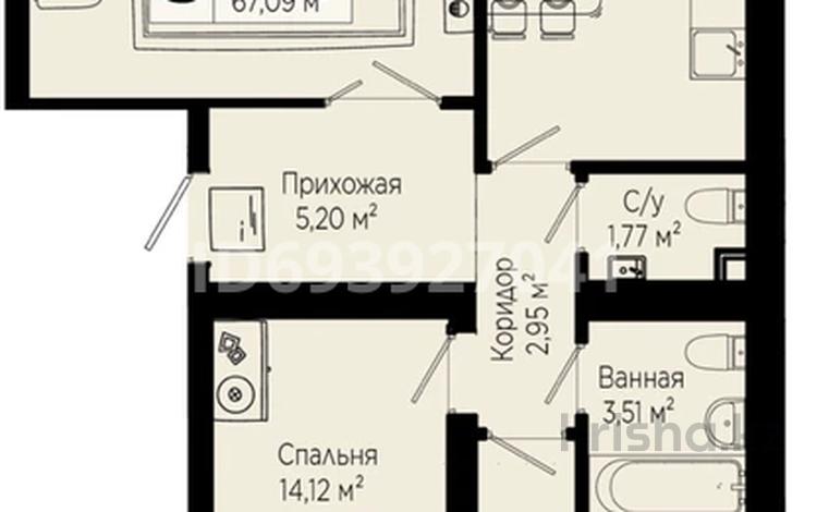 3-комнатная квартира, 67 м², 1/5 этаж, Лесная поляна 25 за 7.8 млн 〒 в Косшы — фото 2
