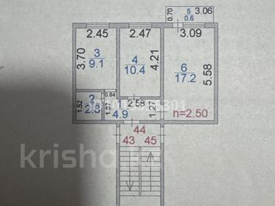 2-комнатная квартира · 45 м² · 5/5 этаж, Сатпаева за 10 млн ₸