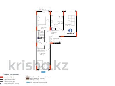 3-бөлмелі пәтер · 80.2 м² · 6/9 қабат, Шайден Даулетова, бағасы: 40 млн ₸ в Атырау