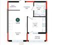 1-комнатная квартира · 43.18 м² · 13/14 этаж, Е 882 10 за 25 млн ₸ в Астане, Нура р-н — фото 2