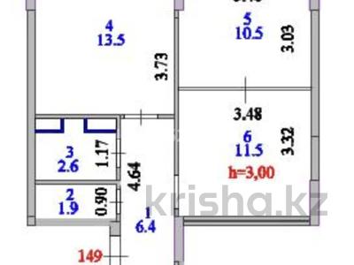 2-комнатная квартира · 46.4 м² · 8/15 этаж, Ахмет Байтурсынулы 16/3 за 29 млн ₸ в Астане, Сарайшык р-н