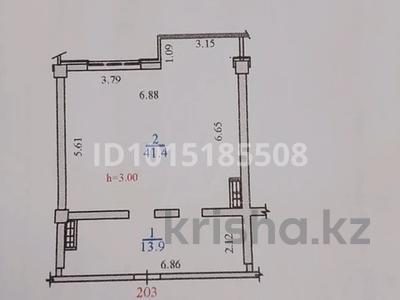 2-бөлмелі пәтер · 53.8 м² · 4/13 қабат, Журавлева 26 — Тажибаевой, бағасы: 48 млн ₸ в Алматы, Бостандыкский р-н