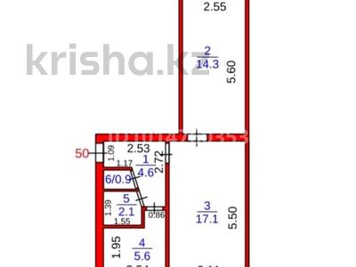 2-комнатная квартира · 45.3 м² · 6/6 этаж, Майкудук, Майкудук, 15й микрорайон 8 за 9 млн ₸ в Караганде, Алихана Бокейханова р-н