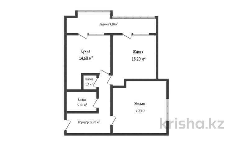 2-комнатная квартира · 85 м² · 6/9 этаж, мкр Шымсити, Байдибек би за 29 млн ₸ в Шымкенте, Абайский р-н — фото 35