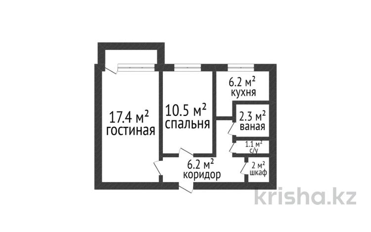 2-бөлмелі пәтер · 44.9 м² · 2/5 қабат, Абая, бағасы: 15.9 млн 〒 в Костанае — фото 5