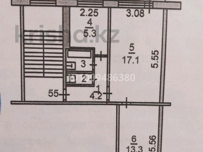 2-бөлмелі пәтер · 43.7 м² · 4/5 қабат, 1-й микрорайон, Волынова 3 — 19 школа, 20 школа, бағасы: 17 млн ₸ в Костанае