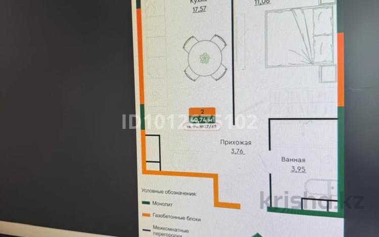 1-комнатная квартира · 40.74 м² · 5/6 этаж, Халиуллина 196/17 за 25.5 млн ₸ в Алматы, Медеуский р-н — фото 2