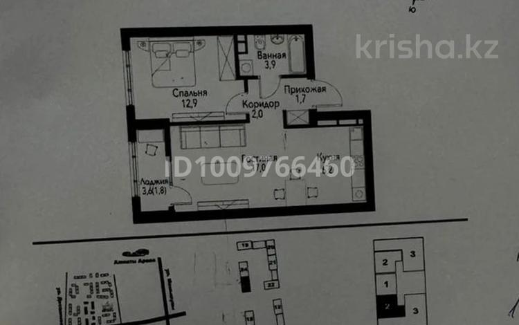 2-комнатная квартира · 45.5 м² · 8/9 этаж, мкр Нуркент, Турара Рыскулова 2Б/1 за 35 млн ₸ в Алматы, Алатауский р-н — фото 2