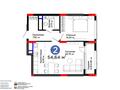 2-бөлмелі пәтер · 54.9 м² · 4/8 қабат, Бухар жырау 20 — Бухар жырау между Туран и Кабанбай батыра, бағасы: 48 млн ₸ в Астане, Нура р-н — фото 2
