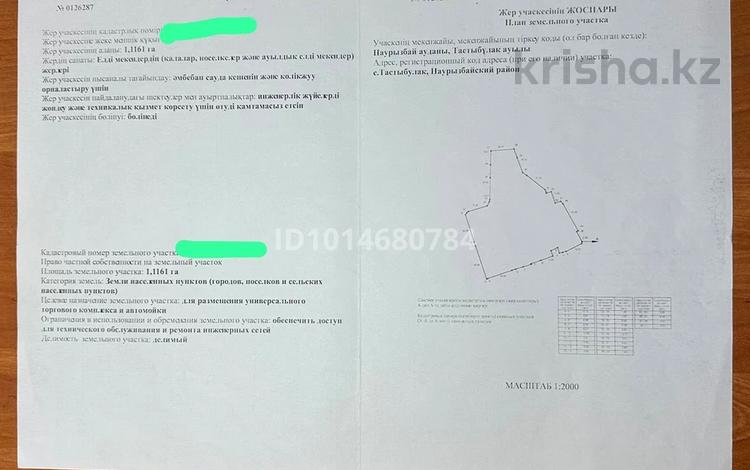 Участок · 1.1 га, мкр Тастыбулак — Напротив детской больницы Аксай за 650 млн ₸ в Алматы, Наурызбайский р-н — фото 2