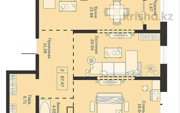 3-бөлмелі пәтер · 90 м² · 2/6 қабат, Халиулина 140/9, бағасы: 51 млн ₸ в Алматы, Медеуский р-н — фото 10