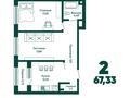 2-бөлмелі пәтер · 67.3 м² · 10/14 қабат, Шамши Калдаяков 16, бағасы: 45 млн ₸ в Астане — фото 5