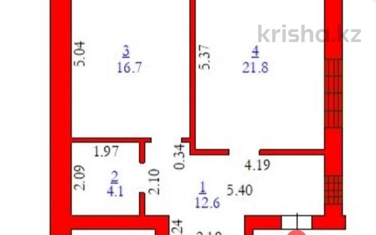 2-бөлмелі пәтер · 55.2 м² · 5/9 қабат, мкр. Алтын орда 24, бағасы: 28.5 млн ₸ в Актобе — фото 2