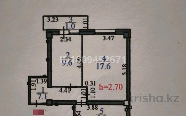 1-комнатная квартира · 41.3 м² · 2/9 этаж, Асыл Арман 5 за 20 млн 〒 в Иргели — фото 2