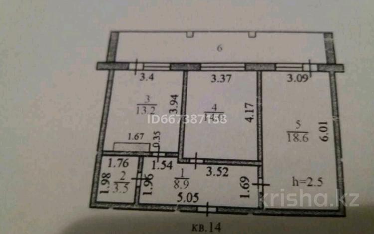 2-бөлмелі пәтер · 62.5 м² · 5/5 қабат, улица Жалела Кизатова, бағасы: ~ 25.5 млн ₸ в Петропавловске — фото 12