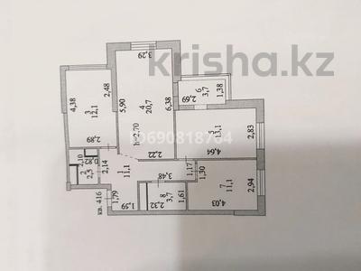 3-комнатная квартира, 78 м², 14/24 этаж, Шаймерденова 8 за 43.5 млн 〒 в Астане, Алматы р-н