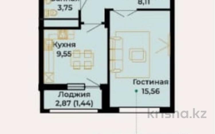 1-комнатная квартира · 39 м² · 7/9 этаж, А102 11/1 за 13.5 млн 〒 в Астане, Алматы р-н — фото 2