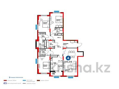 4-комнатная квартира, 145 м², 9/14 этаж, Нурсат 2 за ~ 110.2 млн 〒 в Шымкенте