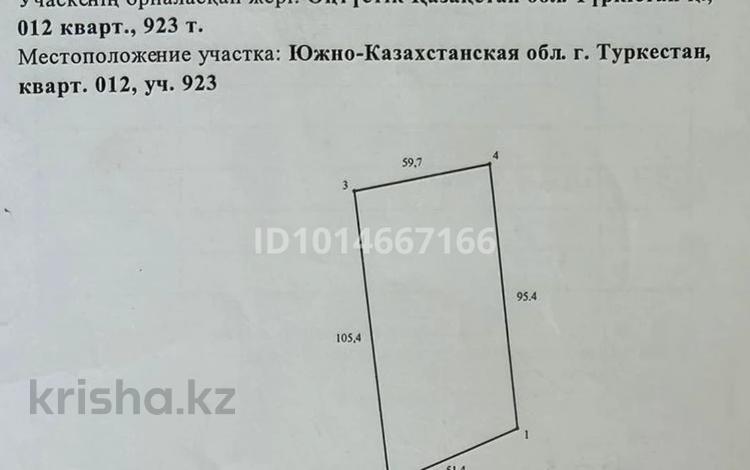 Жер телімі · 50 сотық, Квартал 012 923 участок — Жарылқапова, жылы су., бағасы: 45 млн ₸ в Туркестане — фото 2