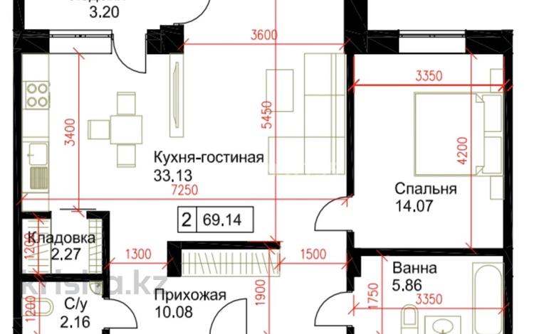 2-комнатная квартира · 69 м² · 8/9 этаж, мкр Ак Шагала, Жалена Тулепова 17Б — Парк Победы за 29 млн ₸ в Атырау — фото 4