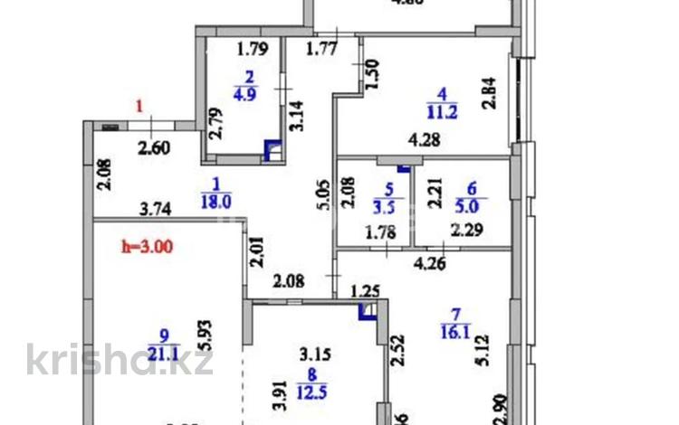 4-комнатная квартира · 115 м² · 1/9 этаж, Хусеин Бен талал 30 за 125 млн ₸ в Астане, Есильский р-н — фото 2
