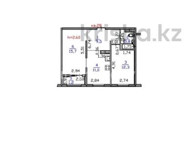 2-бөлмелі пәтер · 53.5 м² · 4/9 қабат, Райымбек 590/18, бағасы: 30.5 млн ₸ в Алматы, Наурызбайский р-н
