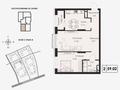 2-бөлмелі пәтер · 59.03 м² · 8/9 қабат, Думан-2 ш/а., Халиуллина 154Б, бағасы: 33.5 млн ₸ в Алматы, Медеуский р-н