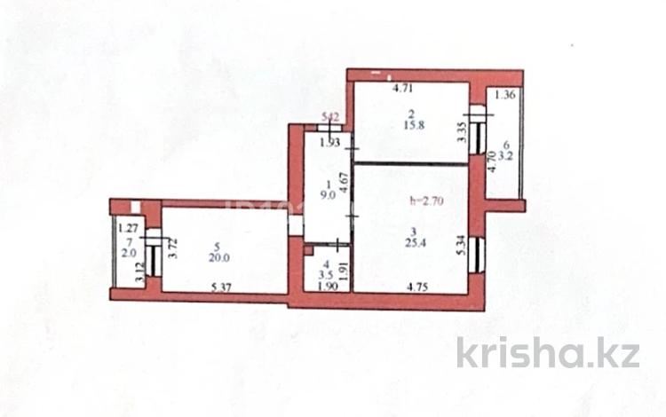 2-комнатная квартира · 78.9 м² · 14/14 этаж, Шаймерден Косшыгулулы за 35 млн ₸ в Астане, Сарыарка р-н — фото 2