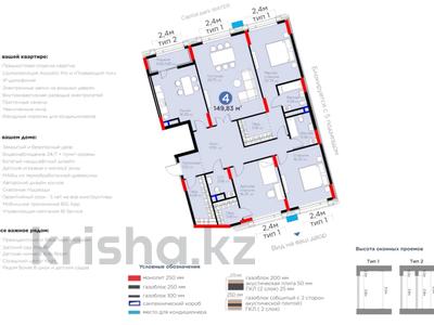 4-комнатная квартира · 150 м² · 5/9 этаж, ​Аль-Фараби — 10% СКИДКА.ИПОТЕКА 0% надбавка. за ~ 120 млн ₸ в Астане, Есильский р-н