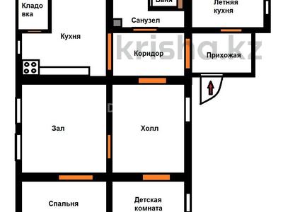 Отдельный дом • 4 комнаты • 135 м² • 8 сот., Елшібаев 2 за 14 млн 〒 в Бауыржан Момышулы