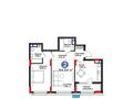 2-комнатная квартира · 64.5 м² · 6/9 этаж, Е-899 7 за 49 млн ₸ в Астане, Нура р-н — фото 3