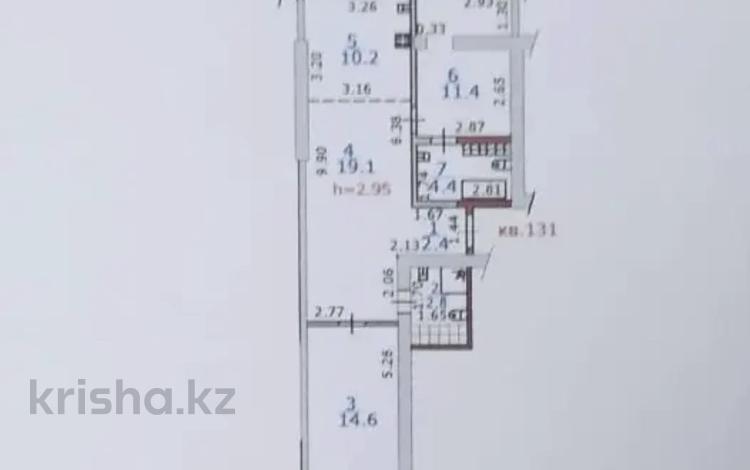 3-комнатная квартира, 70 м², 12/13 этаж, Варламова 1/3 за ~ 59 млн 〒 в Алматы, Алмалинский р-н — фото 2