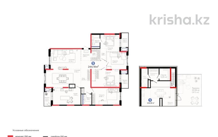 5-комнатная квартира · 245 м², Толеметова за ~ 209.3 млн 〒 в Шымкенте, Абайский р-н — фото 2